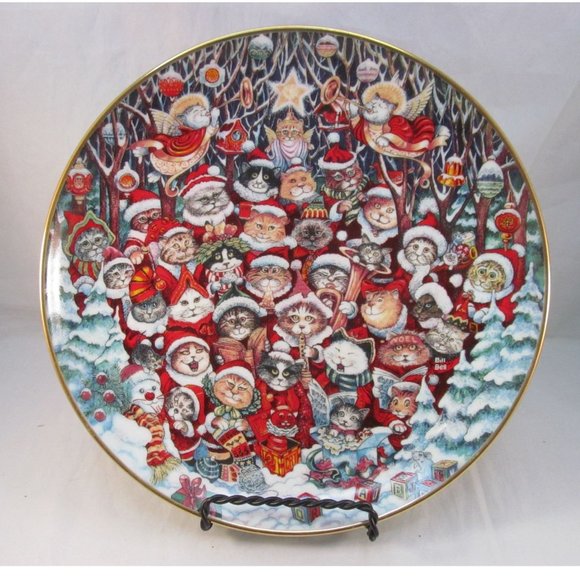 Santa Claws Porcelain Plate Franklin Mint Limited Edition by Bill Bell - Picture 3 of 10